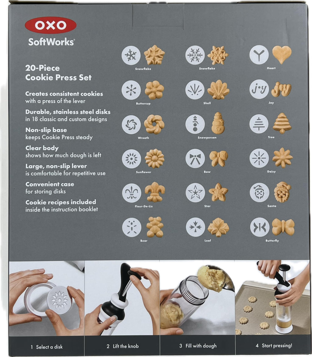 OXO Softworks 20-Piece Cookie Press Set