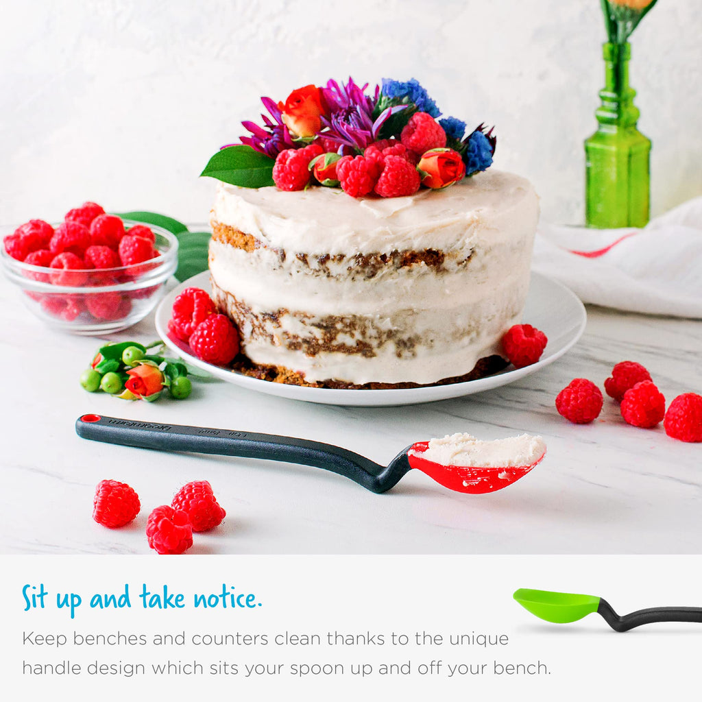 Dreamfarm Supoon | Non-Stick Silicone Sit Up Scraping & Cooking Spoon with Measuring Lines