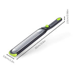 Dreamfarm Ozest Self-Cleaning POP-Button Zester for Fine, Fluffy Citrus Zest, Cheese, Nut, & Spices with Non-Slip Silicone Foot - 1mm Zester, Black/Green